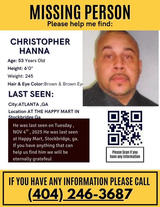Missing Person Alert: Georgia, Family Seeks Public Help In Finding 53-Year-Old Christopher Hanna